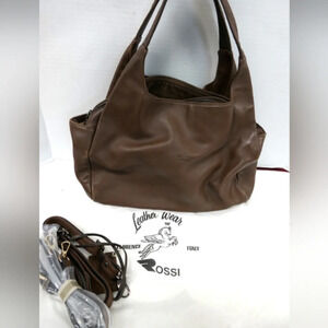 Rossi Made in Florence Italy Fine Brown Leather Purse with Dust Cover